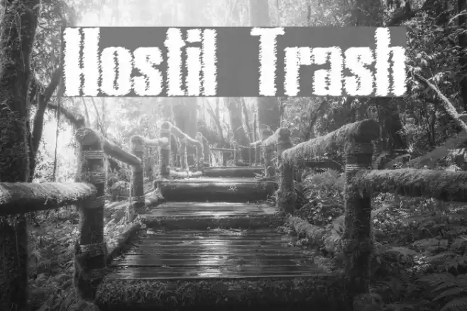Hostil Trash Font examples