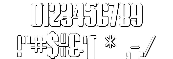 HostilBeveled Font OTHER CHARS