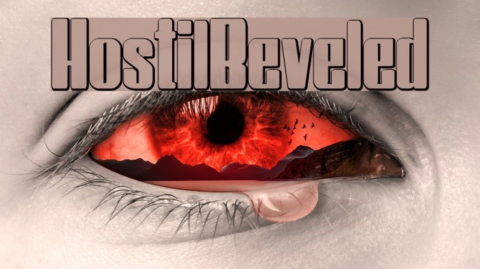 HostilBeveled Font examples