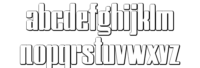 HostilBeveled Font LOWERCASE