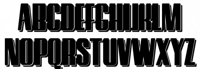 HostilShadow Шрифта ВЕРХНИЙ