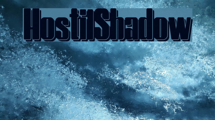 HostilShadow Font examples