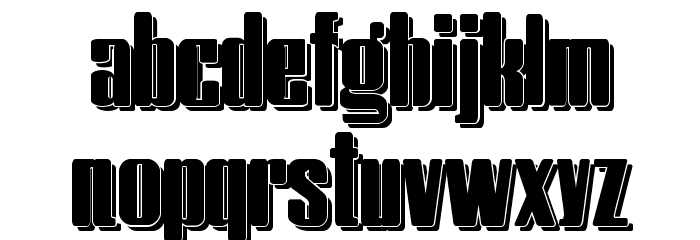HostilShadow Font LOWERCASE