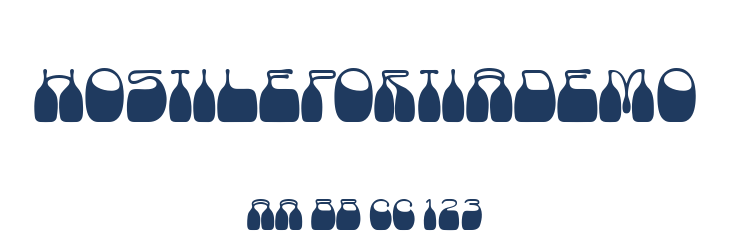 HostilePortiaDemo Font Preview