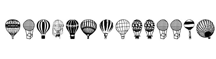 Hot Air Balloons  Frei Schriftart Herunterladen