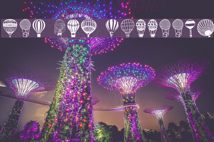 Hot Air Balloons Font examples