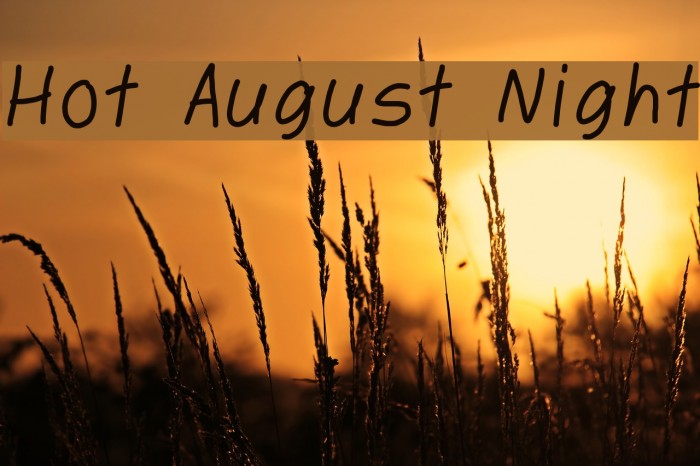 Hot August Night Font examples
