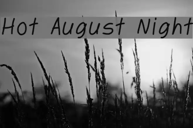 Hot August Night Schriftart examples