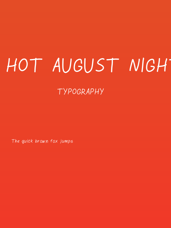 Hot August Night Poster