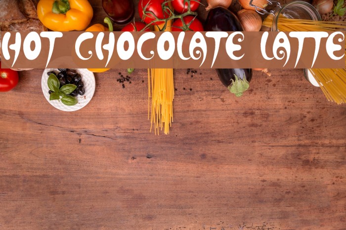 Hot Chocolate Latte Шрифта examples