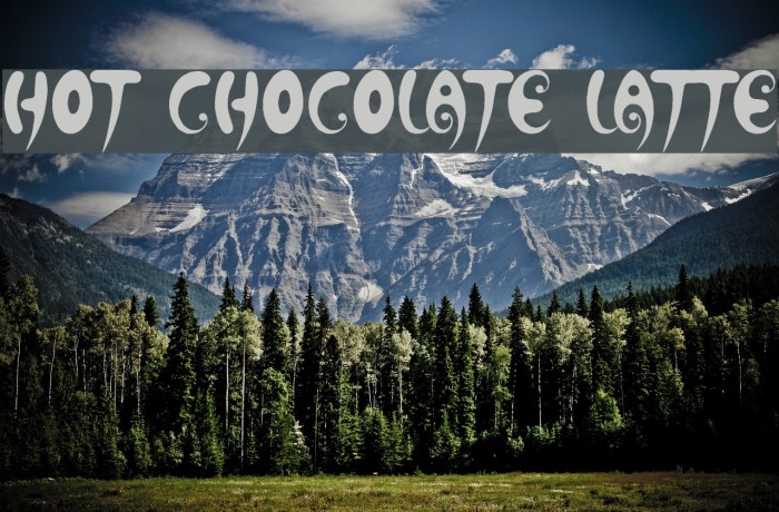 Hot Chocolate Latte Шрифта examples