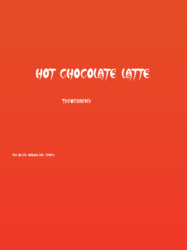Hot Chocolate Latte Poster