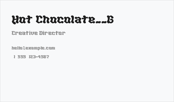Hot Chocolate__G Business Card