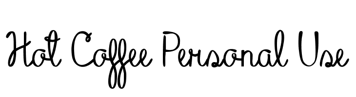 Hot Coffee Personal Use  Frei Schriftart Herunterladen