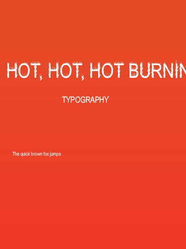 Hot, Hot, Hot Burning Poster
