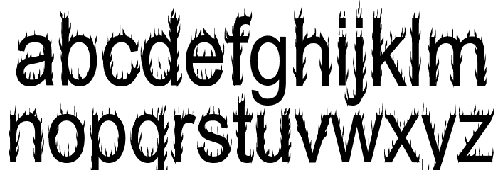 Hot, Hot, Hot Burning Font LOWERCASE
