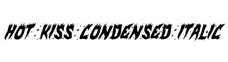 Hot Kiss Condensed Italic  Free Fonts Download