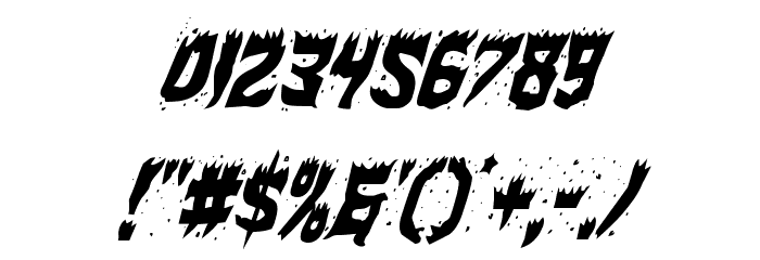 Hot Kiss Condensed Italic Font OTHER CHARS