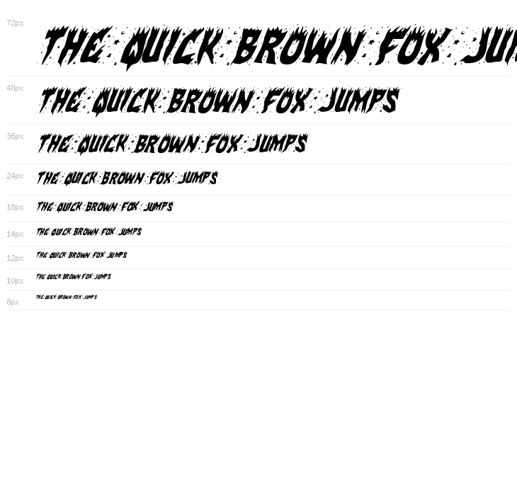 Hot Kiss Condensed Italic Waterfall