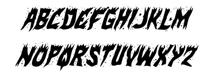 Hot Kiss Condensed Italic Font LOWERCASE
