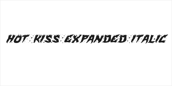 Hot Kiss Expanded Italic Logo