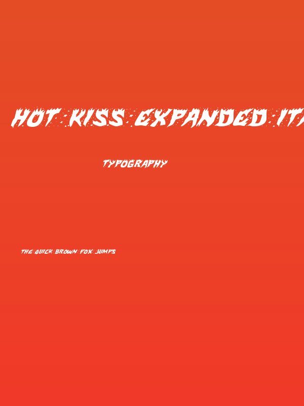 Hot Kiss Expanded Italic Poster