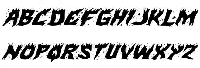 Hot Kiss Expanded Italic Caratteri MINUSCOLO