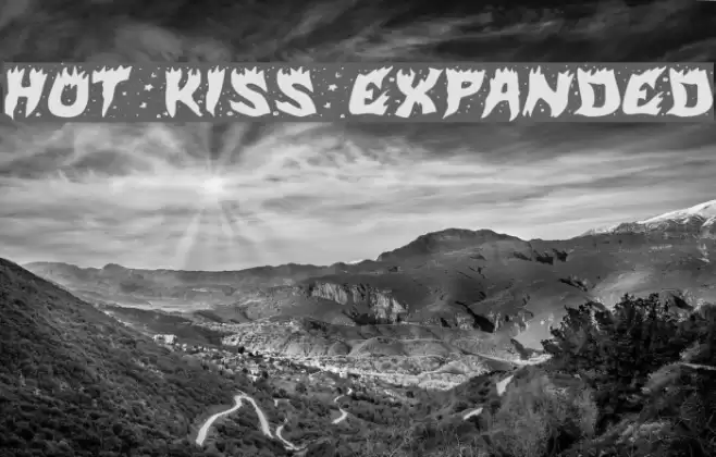 Hot Kiss Expanded Font examples