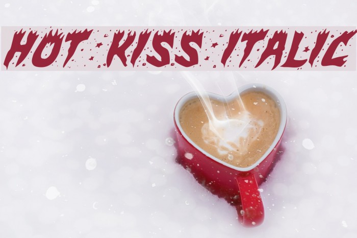 Hot Kiss Italic Font examples