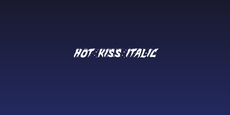 Hot Kiss Italic Social Header
