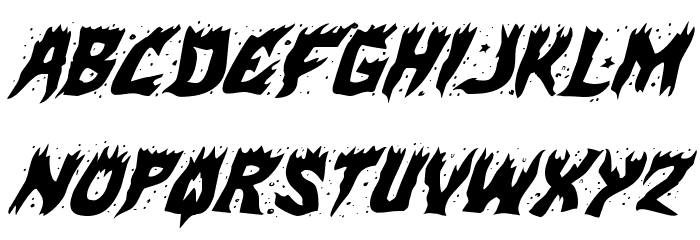 Hot Kiss Italic Font LOWERCASE