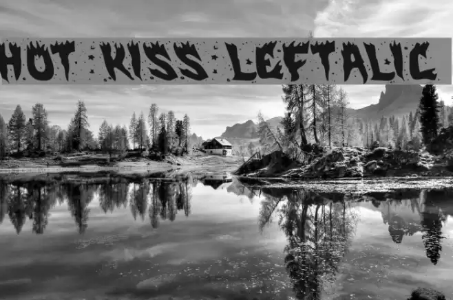 Hot Kiss Leftalic Font examples