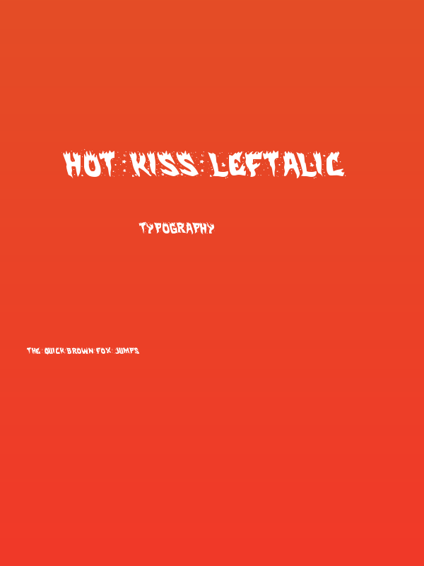 Hot Kiss Leftalic Poster