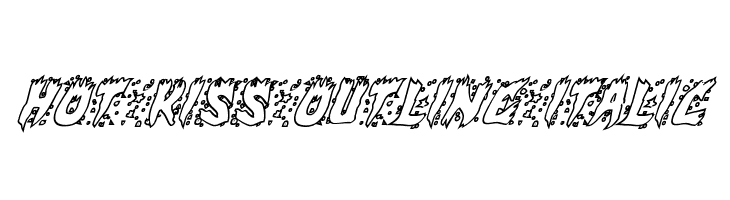 Hot Kiss Outline Italic  font caratteri gratis