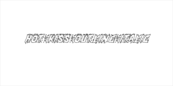 Hot Kiss Outline Italic Logo