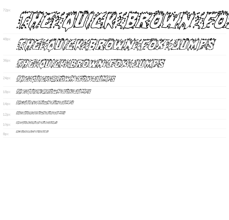 Hot Kiss Outline Italic Waterfall