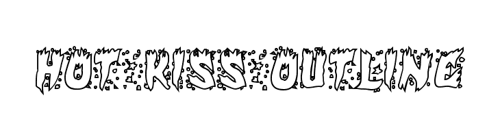 Hot Kiss Outline  font caratteri gratis
