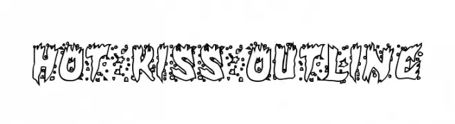 Hot Kiss Outline  フリーフォントのダウンロード