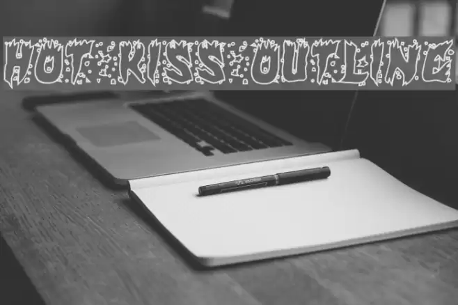 Hot Kiss Outline Font examples