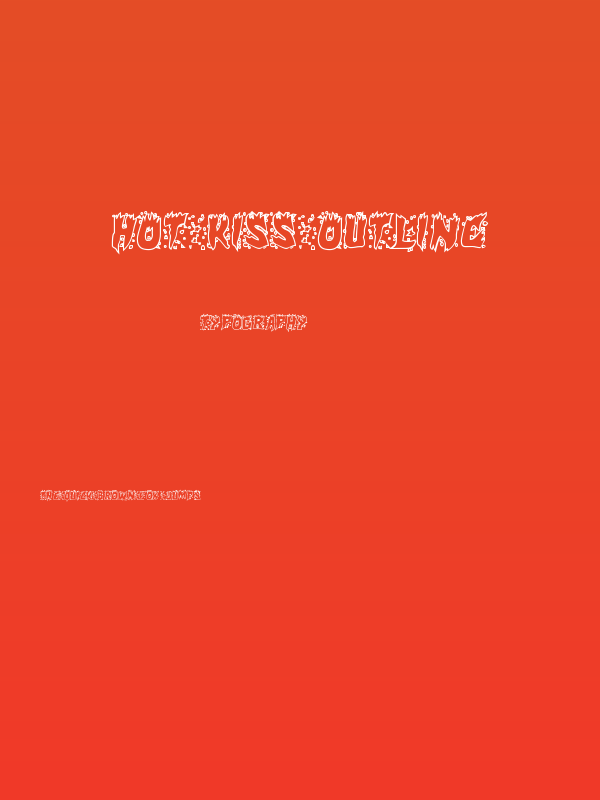 Hot Kiss Outline Poster