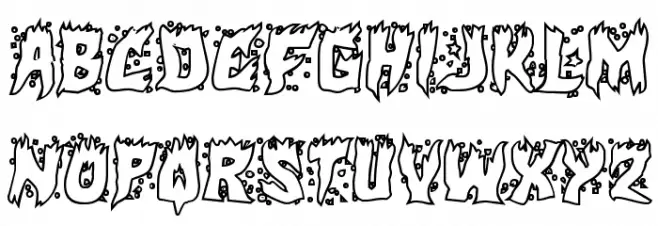 Hot Kiss Outline Caratteri MINUSCOLO