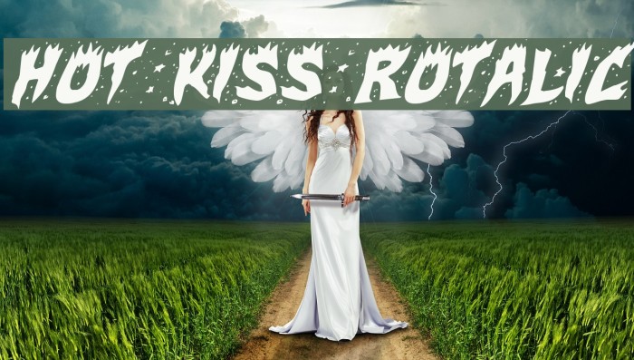 Hot Kiss Rotalic Font examples