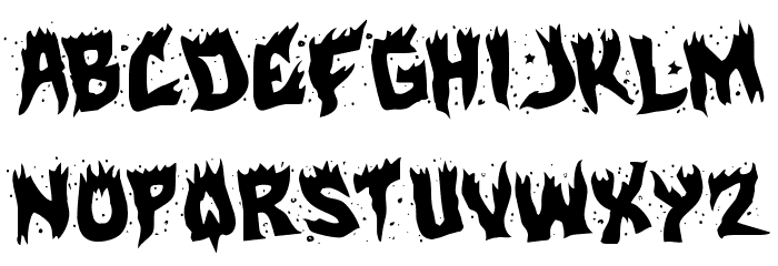 Hot Kiss Rotated Font UPPERCASE