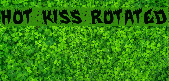 Hot Kiss Rotated Font examples
