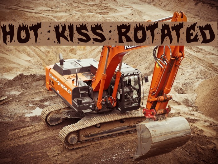 Hot Kiss Rotated Font examples