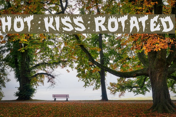 Hot Kiss Rotated Font examples