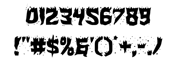 Hot Kiss Staggered Font OTHER CHARS