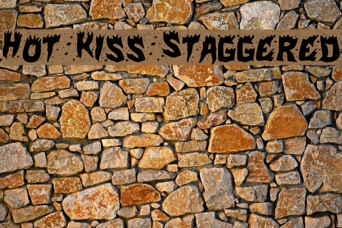 Hot Kiss Staggered Font examples