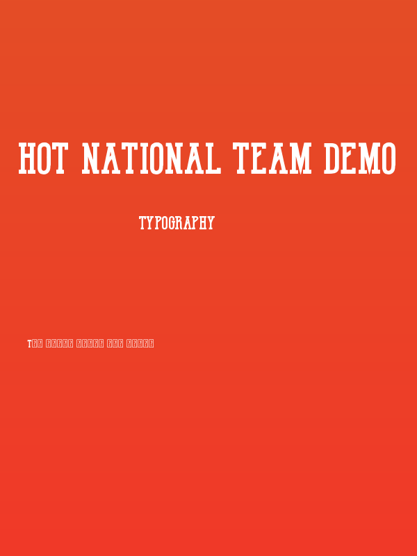 Hot National Team DEMO Poster