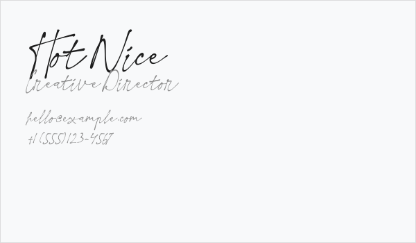 Hot Nice Business Card